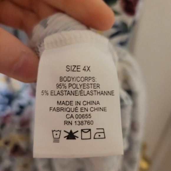 (4X)  Short Sleeeve Dress - Picture 4 of 5